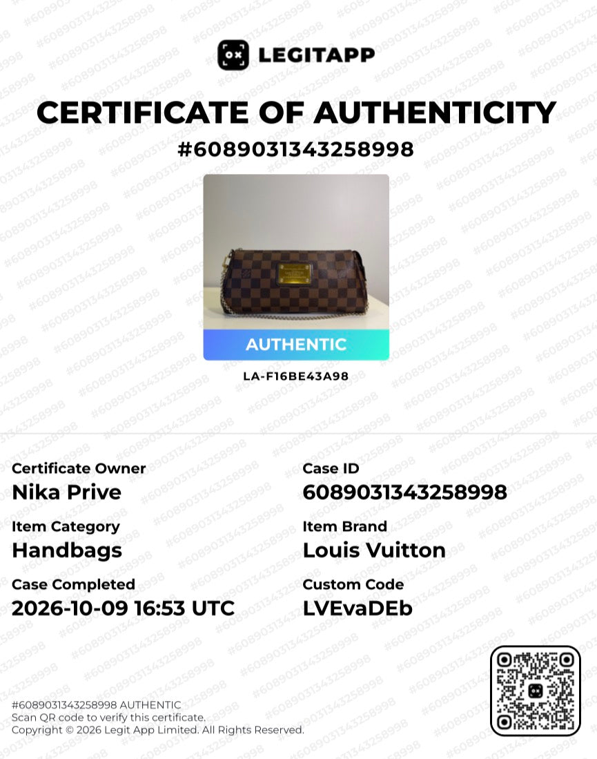 LV Pochette Eva – Damier Ebene Canvas