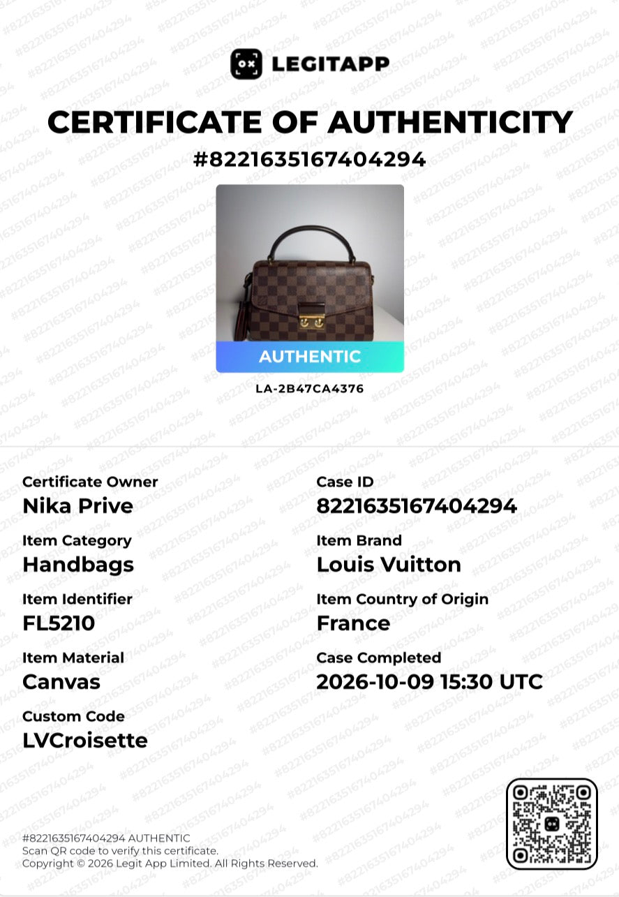 LV Croisette – Damier Ebene Canvas
