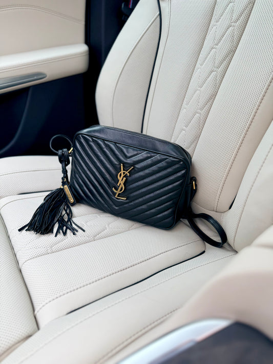 Saint Laurent Lou Camera Bag – Black Calf Leather