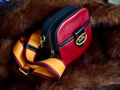 Nika Privé Coach Kat Camera Bag in Colorblock Leather compact crossbody bag